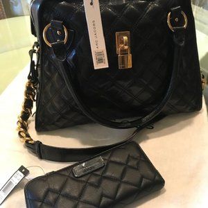 MARC JACOBS BLACK QUILTED DESIGNER BAG - BRAND NEW!
